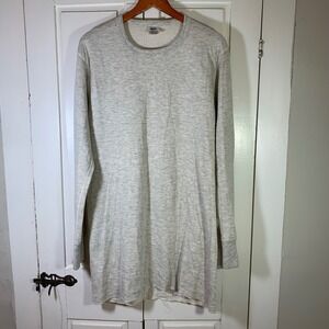 Duofold Mens Tall L Thermal Long Sleeve Shirt Merino Wool Blend Heather Grey